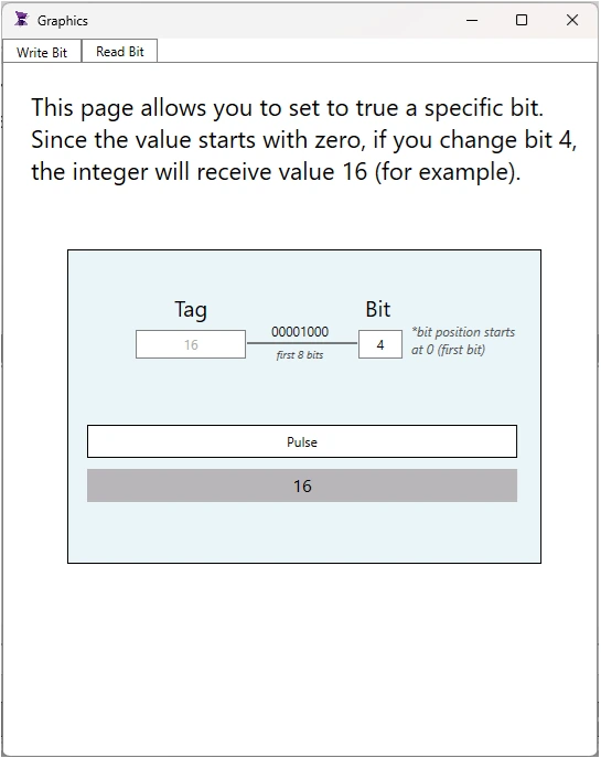 Reading and Writing Individual Bits in a Tag — ADISRA SmartView screen