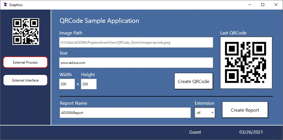 Third Party Software Integration — ADISRA SmartView screen