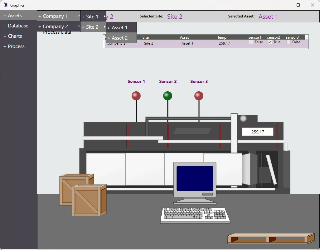 TreeView-Like Structure — ADISRA SmartView screen