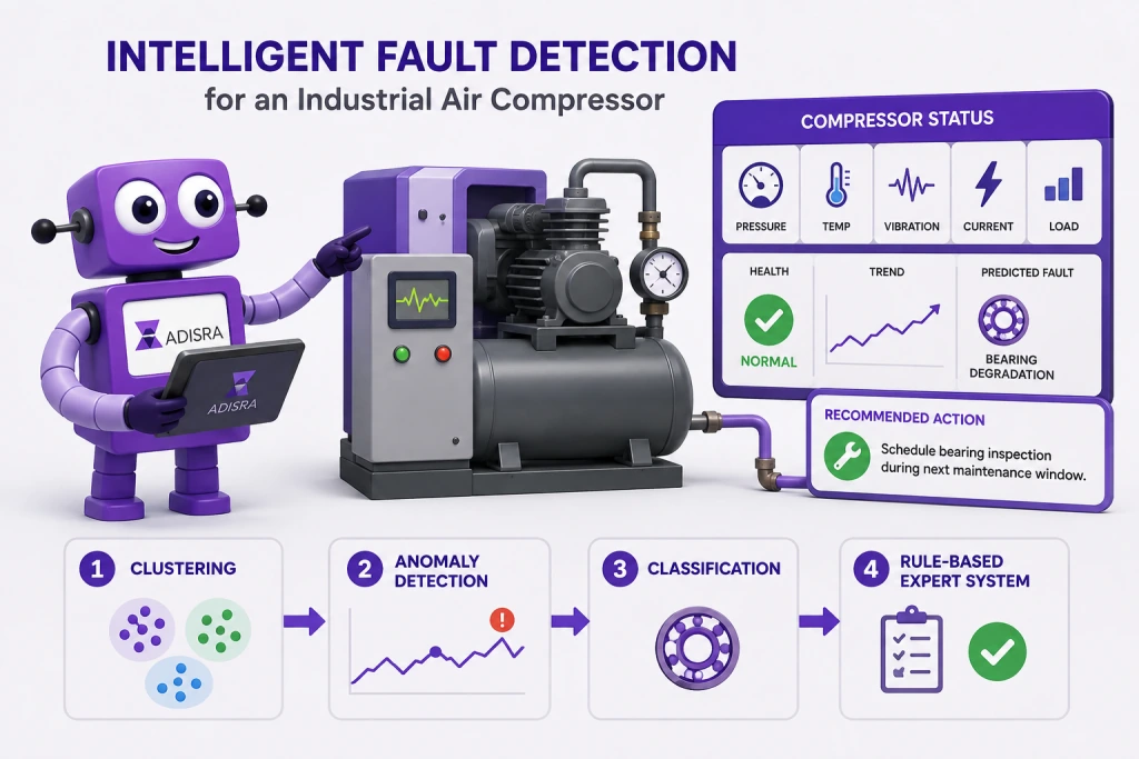 Intelligent Fault Detection for an Industrial Air Compressor